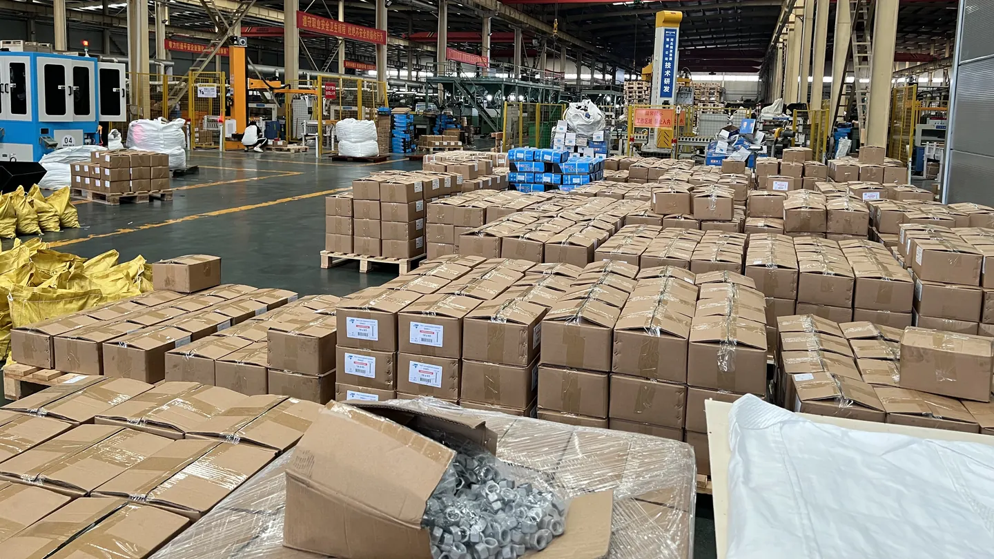 Real packing and order preparation area for coordinated supply
