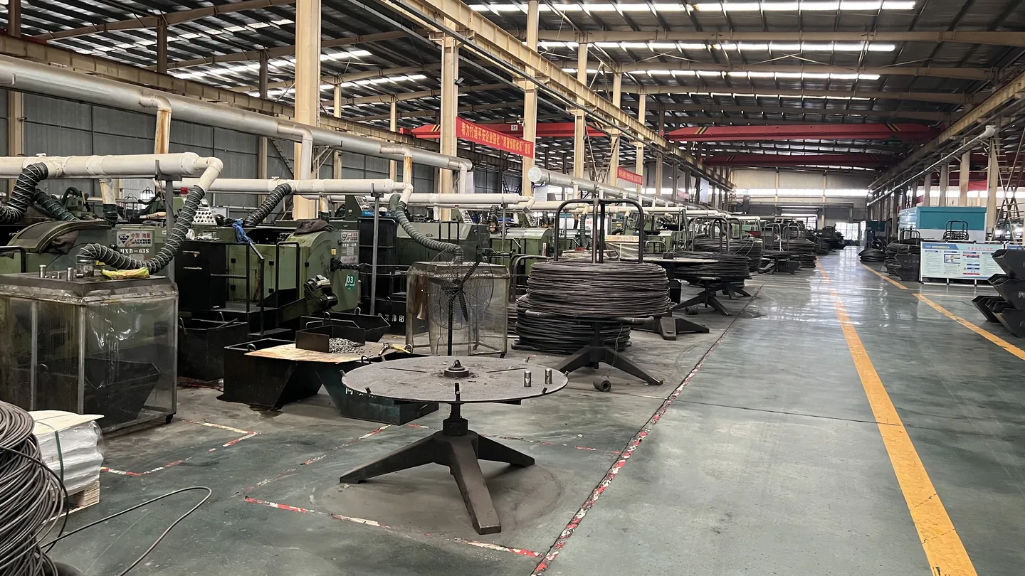 Real production workshop with metal forming equipment