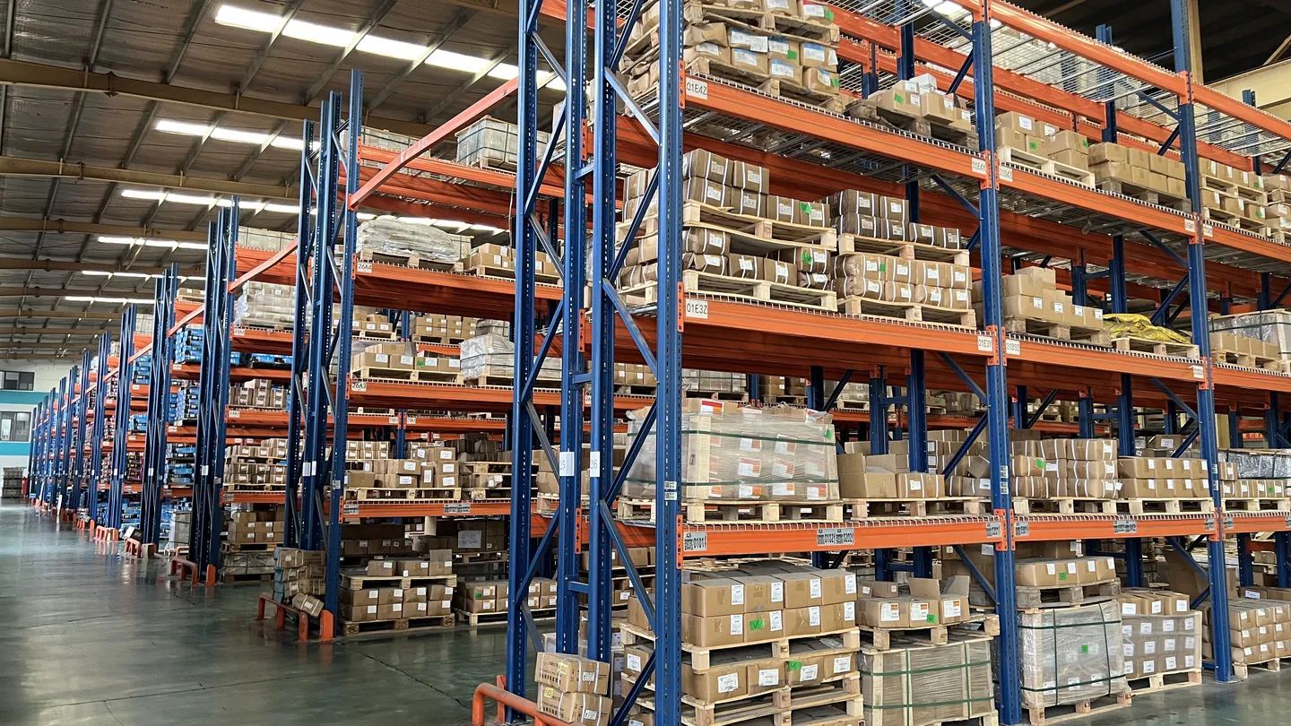 Organized warehouse inventory prepared for coordinated supply