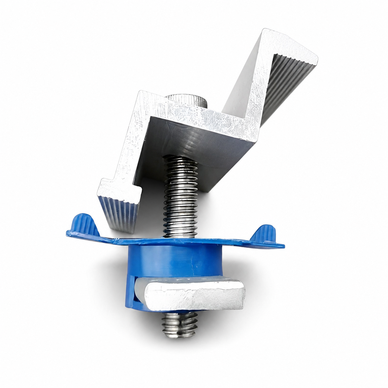 Anodized solar module end clamp